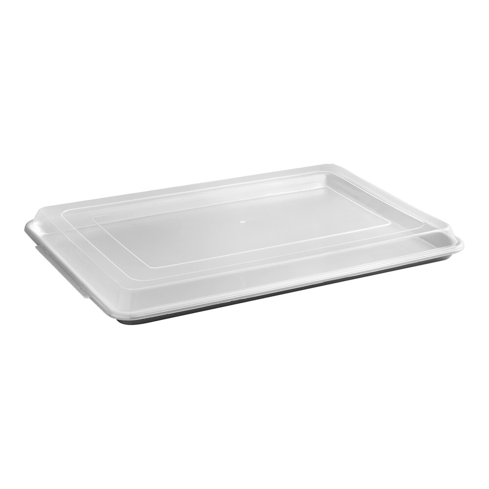 Choice Full Size 19 Gauge 18" x 26" Wire in Rim Aluminum Sheet Pan with Cover