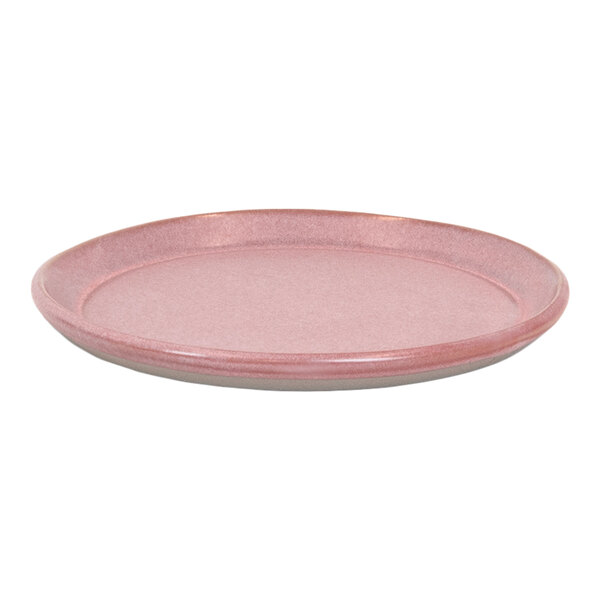 Front of the House Mezze® 6" Guava Two-Tone Round Porcelain Plate - 12/Case