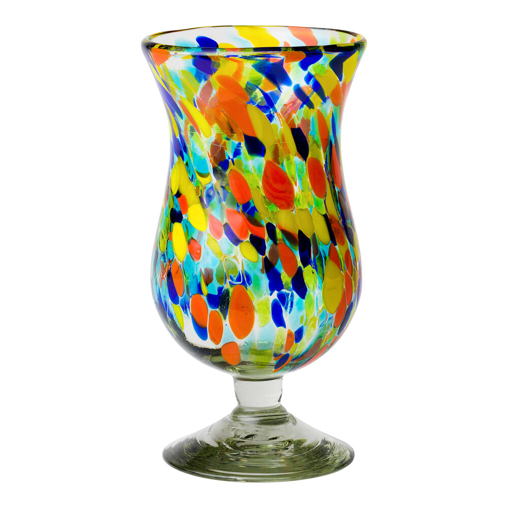 10 Strawberry Street Carnival Multicolored 16 oz. Hurricane Glass - 6/Case