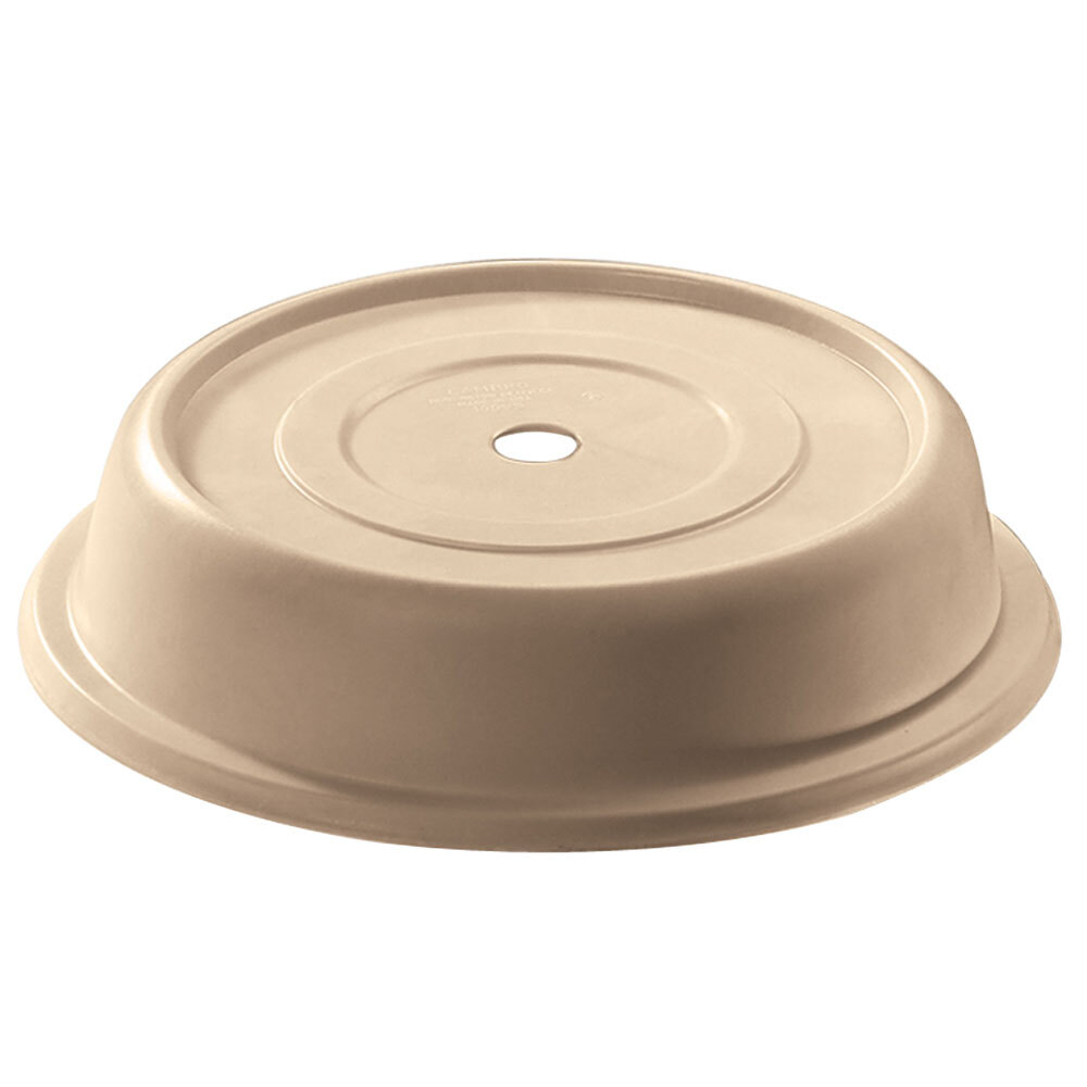 Cambro 1202CW133 Camwear® 12 1/8" Beige Camcover Plate Cover - 12/Case