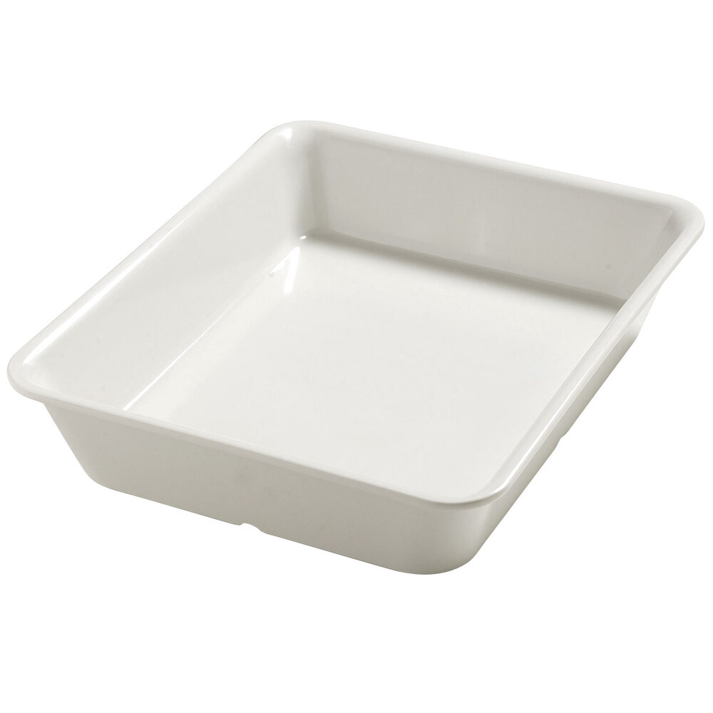 Carlisle 5553437 Balsam Displayware Bavarian Cream Melamine 1/2 Size 2 1/2" Deep Food Pan - 6/Case
