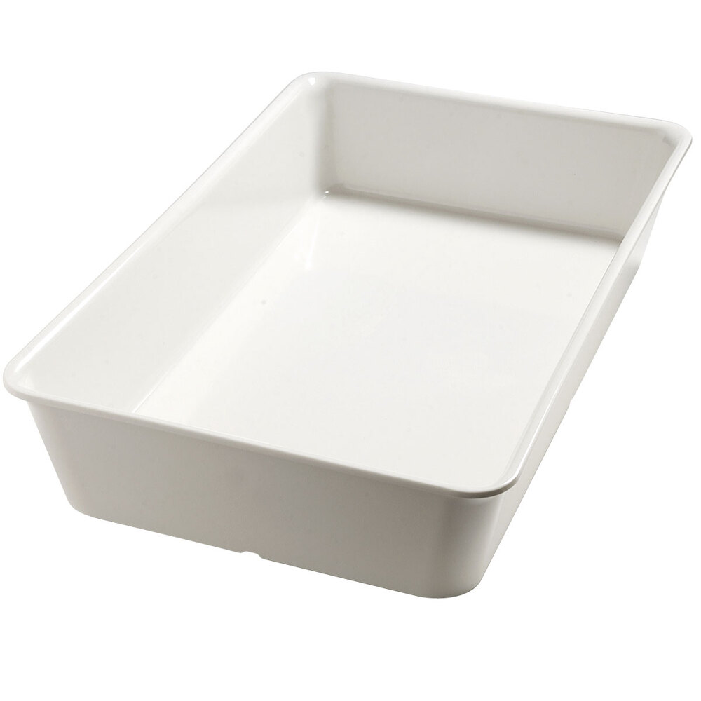 Carlisle 5552437 Balsam Displayware Bavarian Cream Melamine Full Size 4" Deep Food Pan - 6/Case