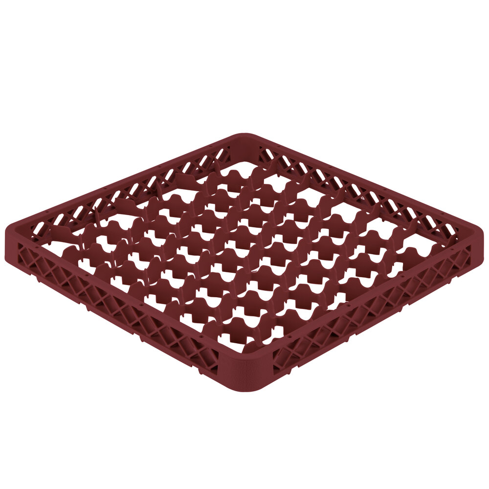 Vollrath TRM-21 Traex® Full-Size Burgundy 42 Compartment Glass Rack Extender