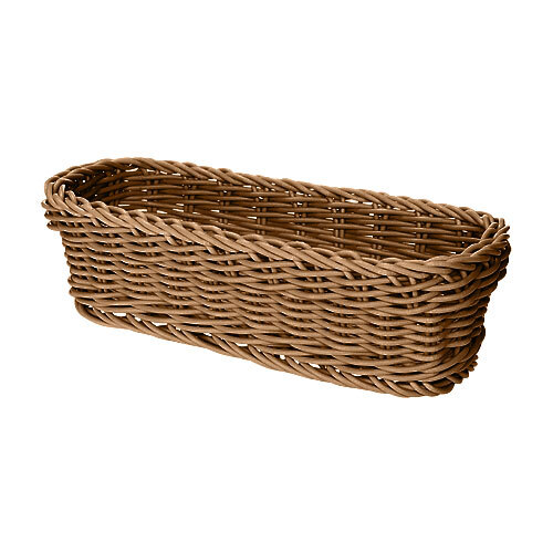 GET WB-1507-H Designer Polyweave 10" x 4 3/4" x 3" Honey Rectangular Plastic Basket
