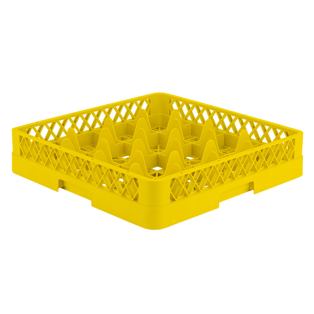 Vollrath TR8 Traex® Full-Size Yellow 16-Compartment 3 1/4" Glass Rack