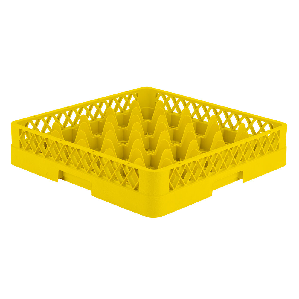 Vollrath TR6 Traex® Full-Size Yellow 25-Compartment 3 1/4" Glass Rack