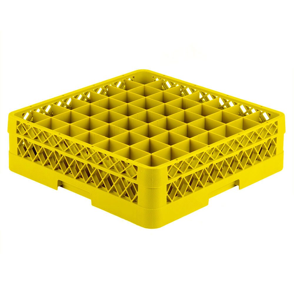 Vollrath TR9E Traex® Full-Size Yellow 49-Compartment 4 13/16" Glass Rack