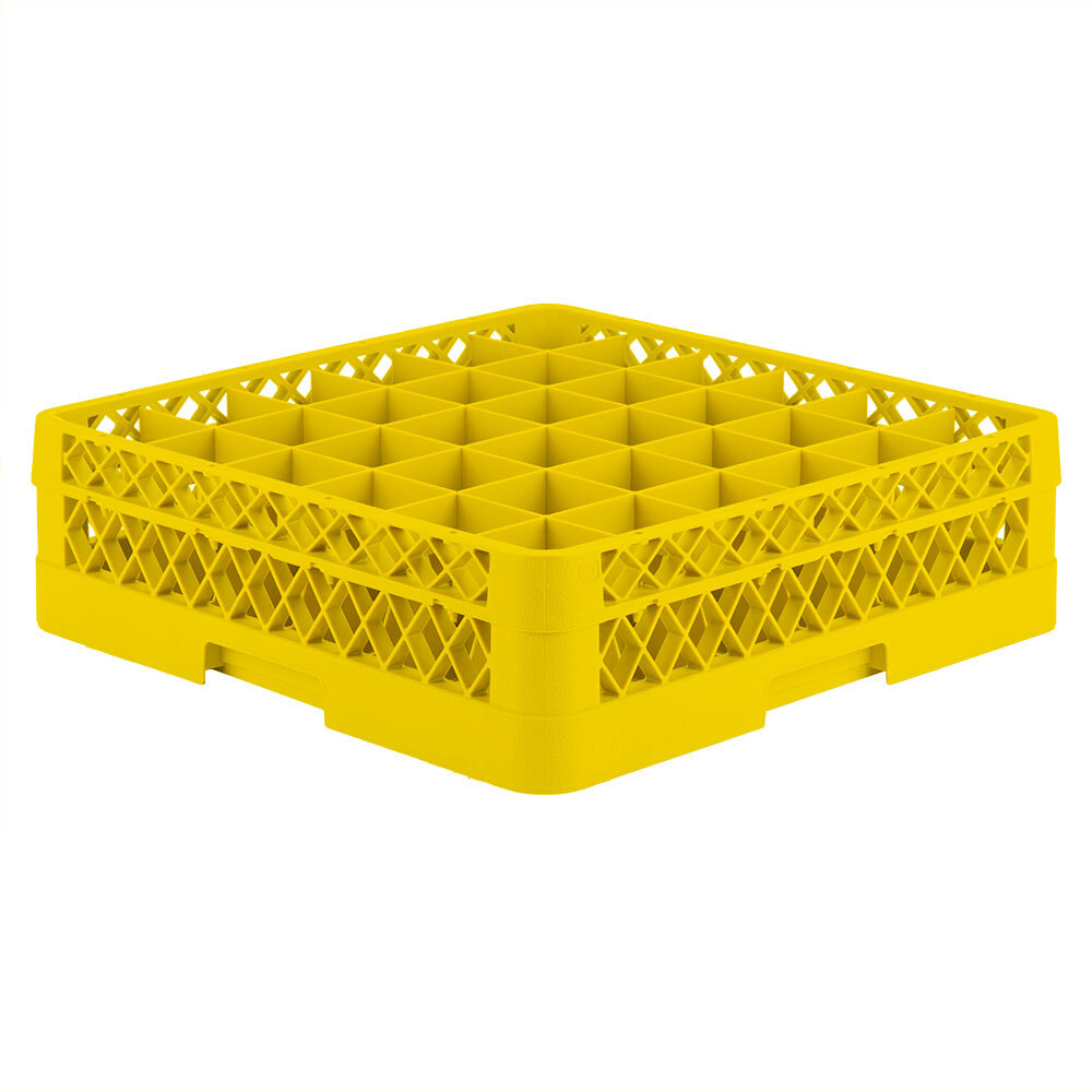 Vollrath TR7C Traex® Full-Size Yellow 36-Compartment 4 13/16" Glass Rack