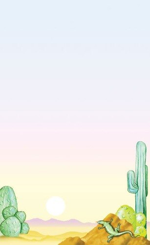 Choice 8 1/2" x 11" Menu Paper - Southwest Themed Lizard Design Right Insert - 100/Pack