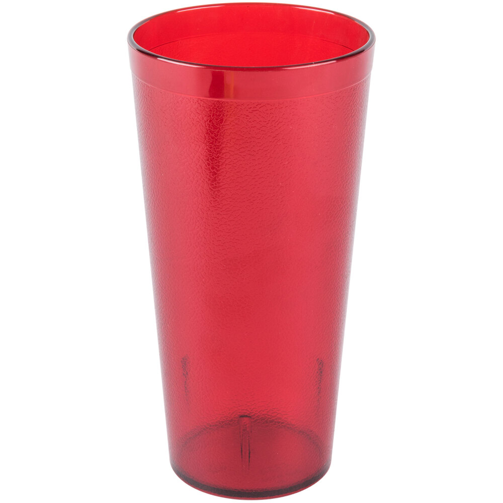 Carlisle 522410 Stackable 24 oz. Ruby SAN Plastic Tumbler - 72/Case