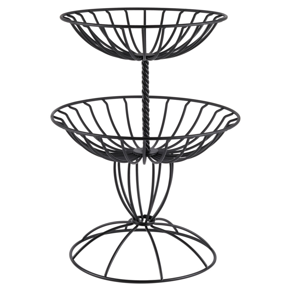 American Metalcraft TTDB2 Wrought-Iron, Two-Tier Basket - 12 3/4" x 15" x 20"