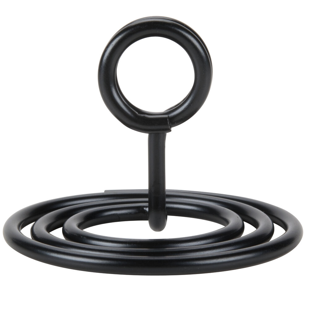 American Metalcraft NSB1 1 1/2" Black Swirl Base Card Holder