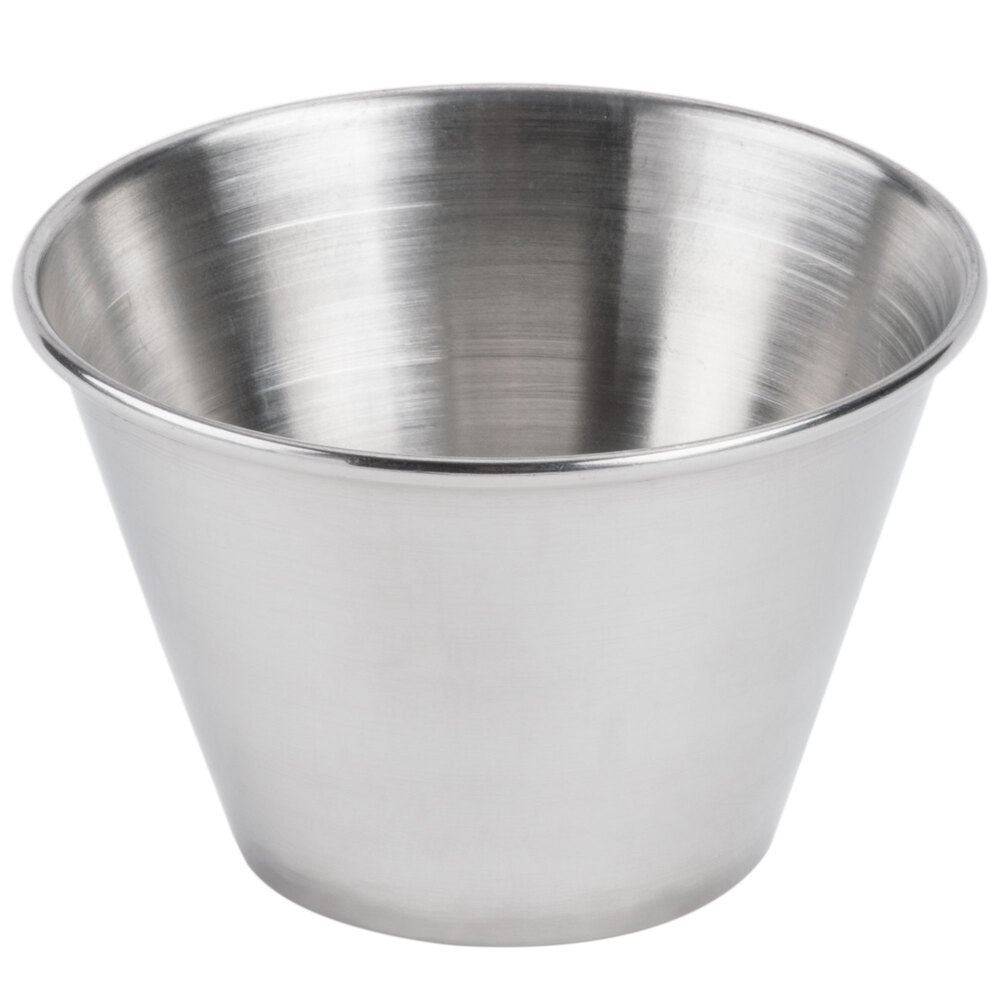 American Metalcraft MB4 4 oz. Stainless Steel Round Sauce Cup - 12/Case