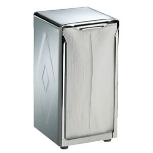 San Jamar H900X Tallfold Two-Sided Tabletop Napkin Dispenser - Stainless Steel