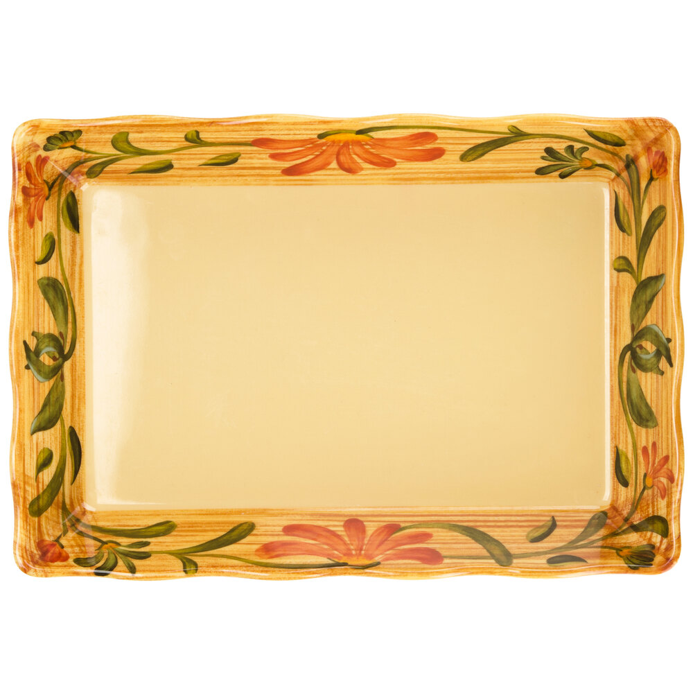 GET ML-88-VN Venetian 13 3/4" x 9 1/2" Melamine Tray