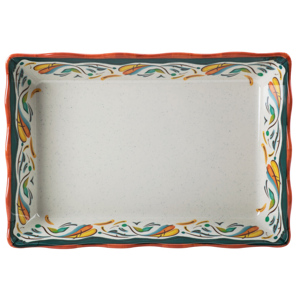 GET ML-88-BF Bella Fresco 13 3/4" x 9 1/2" Melamine Tray - 6/Case