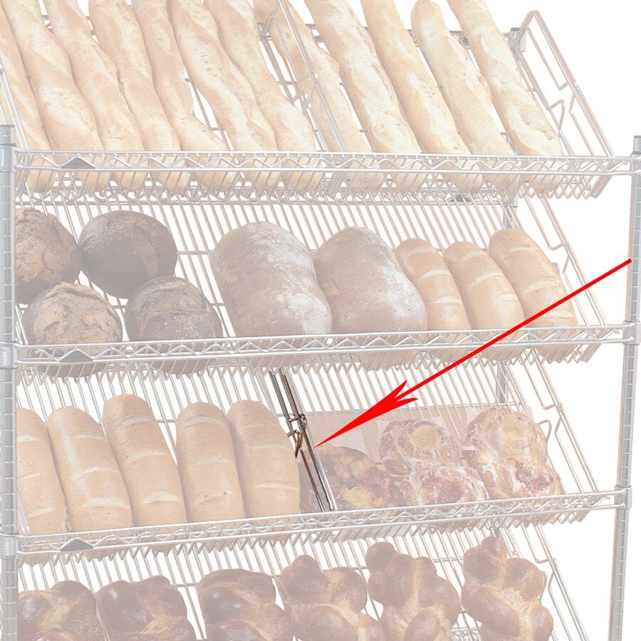 Metro DCR17C 4" x 17" Slanted Shelf Retainer