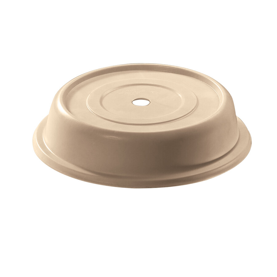Cambro 1000CW133 Camwear® 10 3/16" Beige Camcover Plate Cover - 12/Case