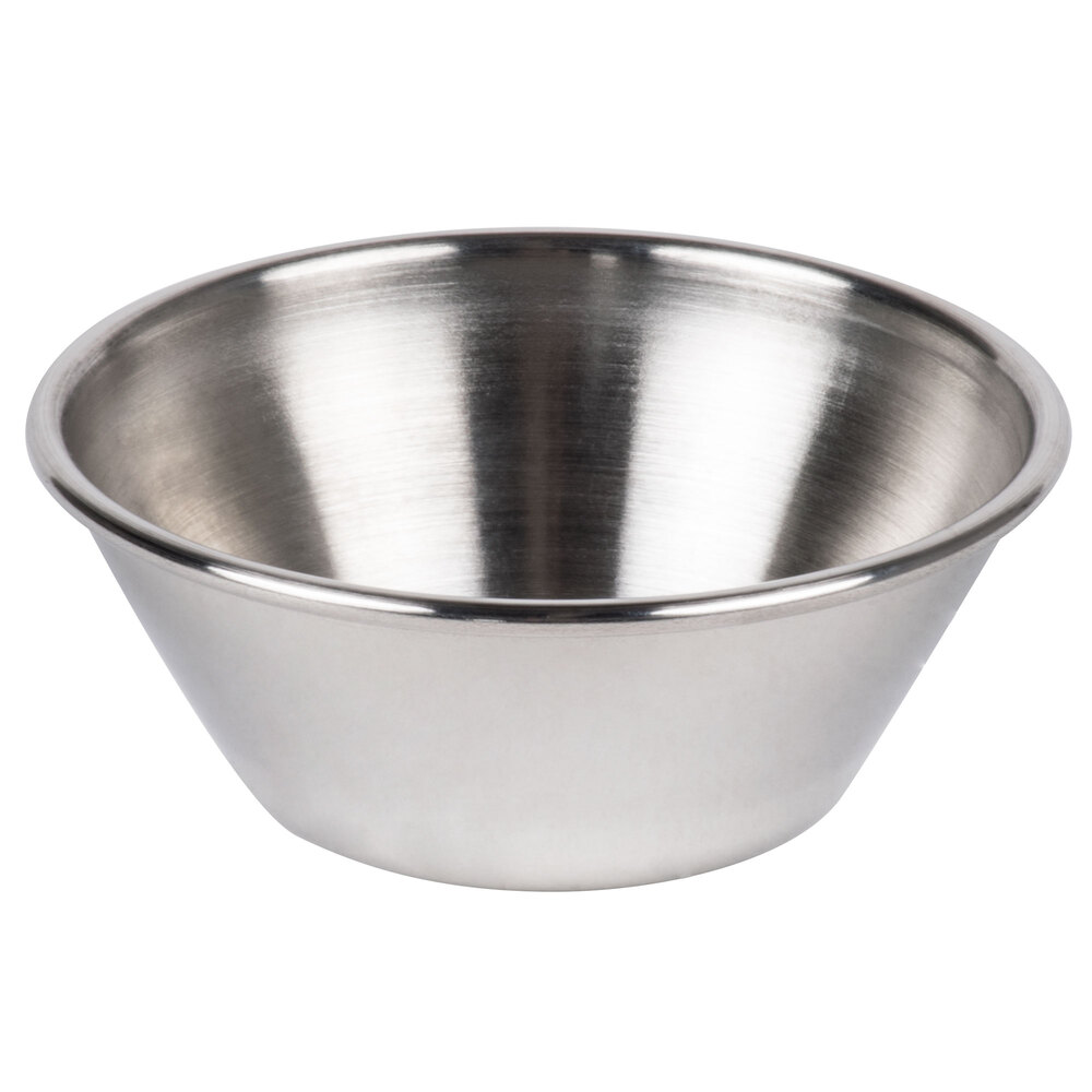 American Metalcraft B34 3.75 oz. Stainless Steel Round Sauce Cup - 12/Case