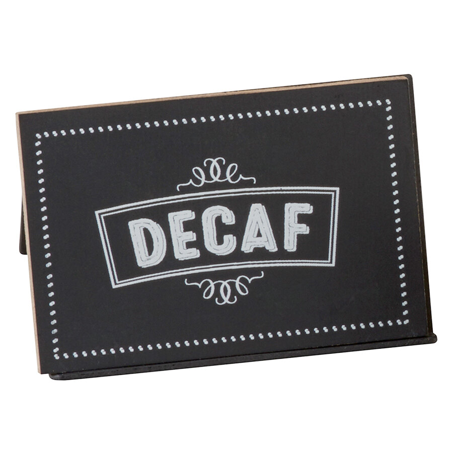 Cal-Mil 3047-2 Chalkboard Beverage Sign with "Decaf" Print - 3" x 2" x 2"