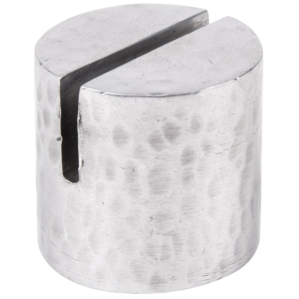 American Metalcraft Round Hammered Aluminum Card Holder