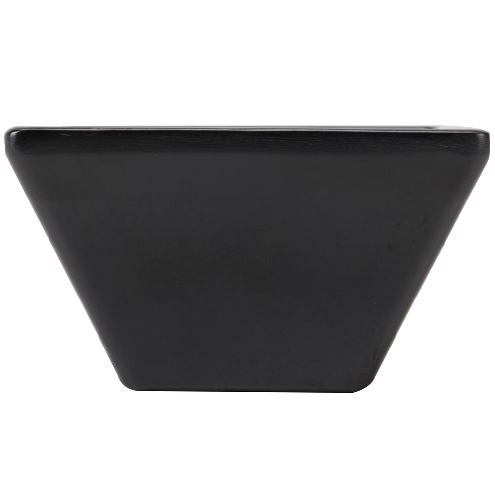 American Metalcraft MELSCB21 2 oz. Black Melamine Square Sauce Cup - 12/Case