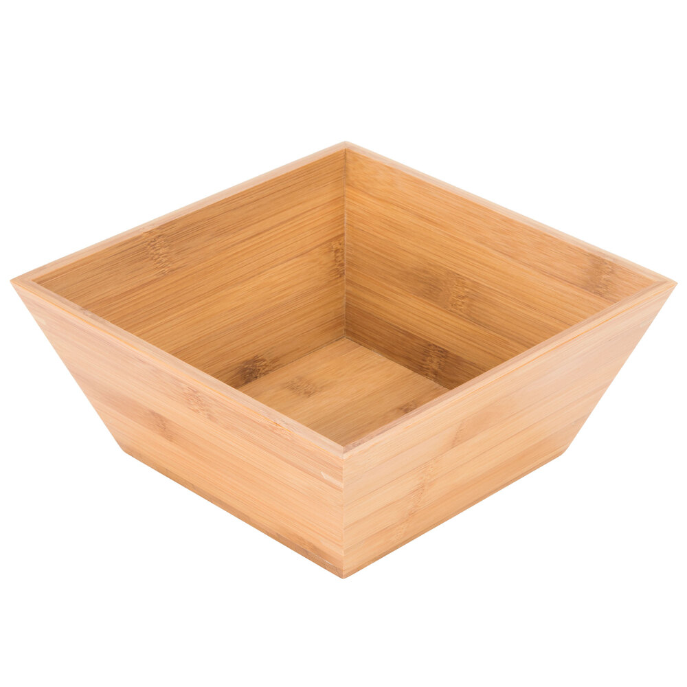 American Metalcraft BAM94 Square Bamboo Bowl - 9 1/2" x 4"