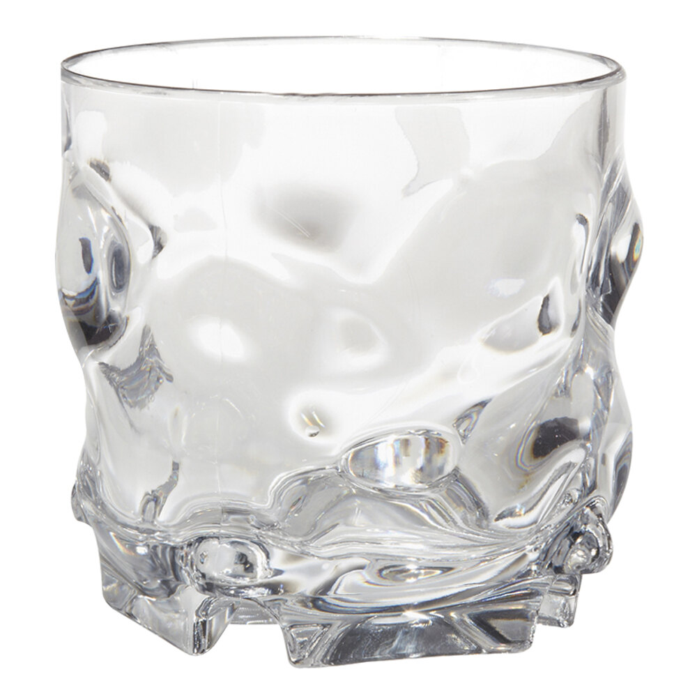GET SW-1439-1-CL L7 9 oz. SAN Plastic Stackable Rocks / Old Fashioned Glass - 24/Case