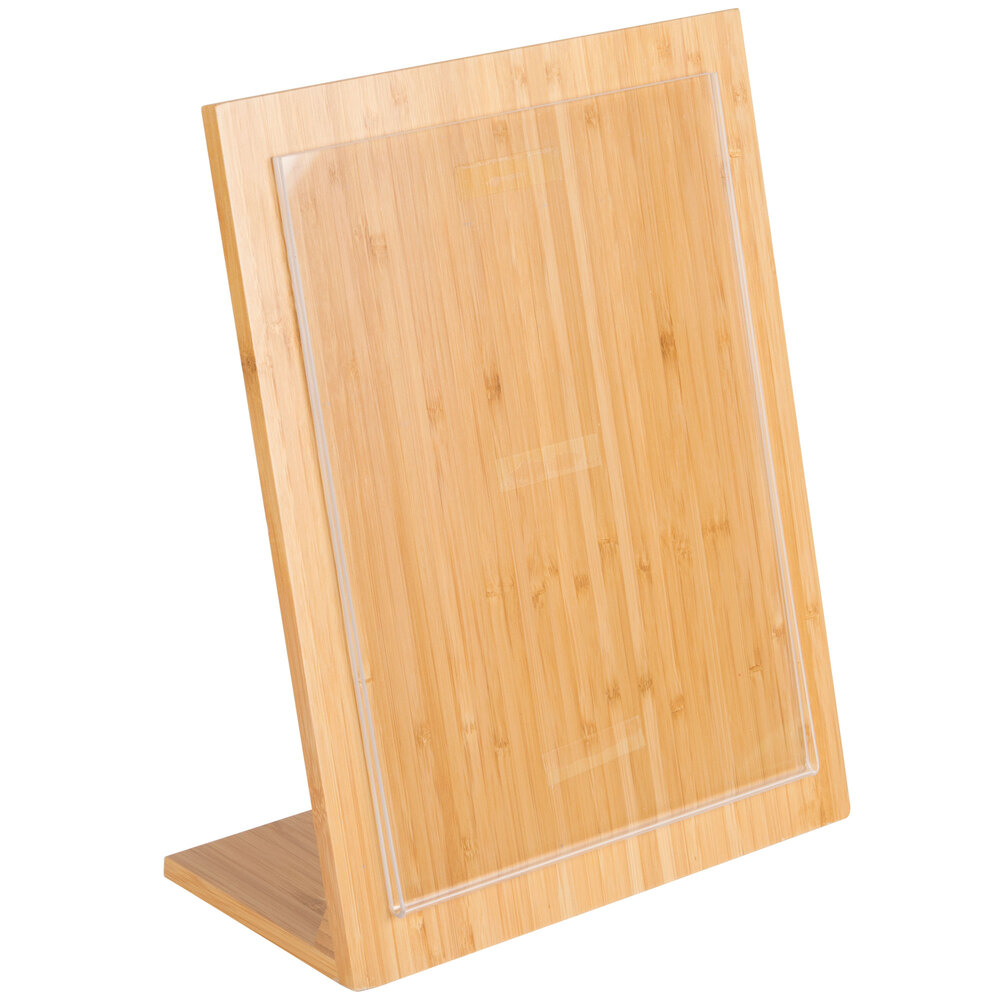 Cal-Mil 1103-811-12 Bamboo Menu Displayette - 8 1/2" x 11"
