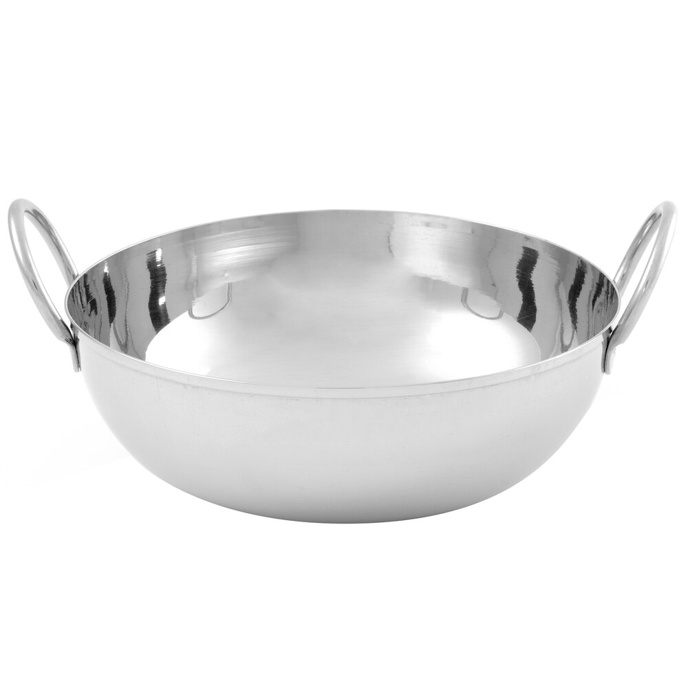 American Metalcraft BD65 32 oz. Stainless Steel Balti Dish - 6 5/8" x 2 1/8"
