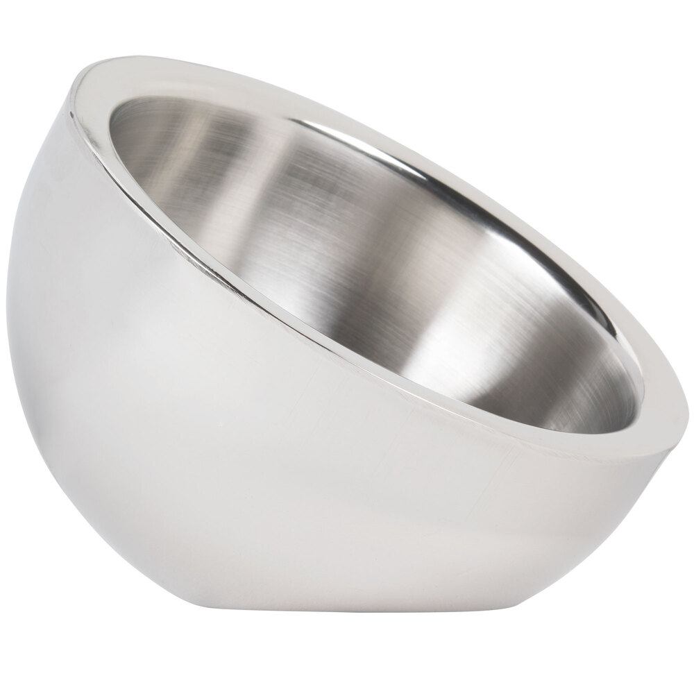 American Metalcraft AB6 23 oz. Double Wall Stainless Steel Angled Insulated Serving Bowl