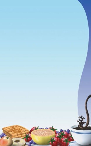 Choice 8 1/2" x 11" Menu Paper - Breakfast Themed Table Setting Design Right Insert - 100/Pack