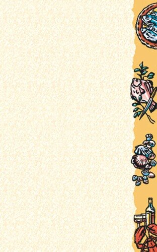 Choice 8 1/2" x 11" Menu Paper - Seafood Themed Buffet Design Right Insert - 100/Pack