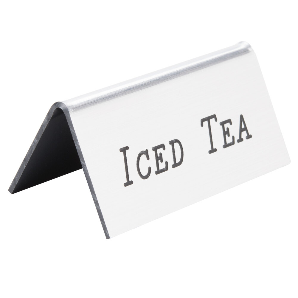 Cal-Mil 228-5-10 Silver Iced Tea Beverage Tent - 3" x 1" x 1 1/2"