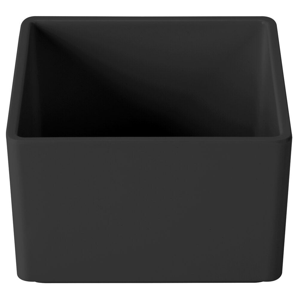 Cal-Mil 1395-13M Cater Choice Black Melamine Box - 5" x 5" x 3"