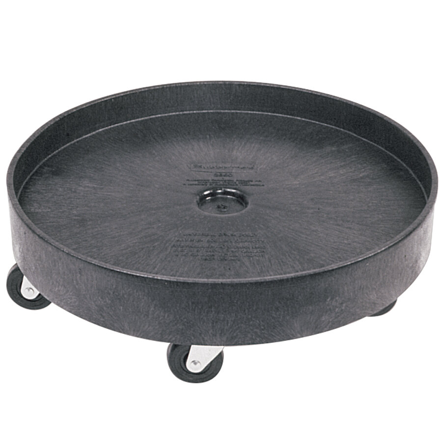 Rubbermaid® FG265000BLA Black Universal Drum Dolly for FG265500 Container 55 Gallon