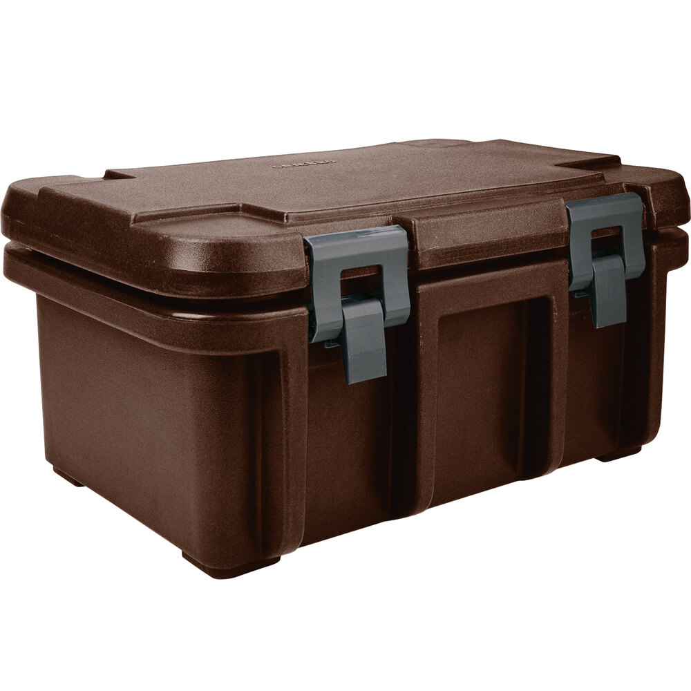 Cambro UPC180131 Camcarrier® Ultra Pan Carrier® Dark Brown Top Loading 8" Deep Insulated Food Pan Carrier