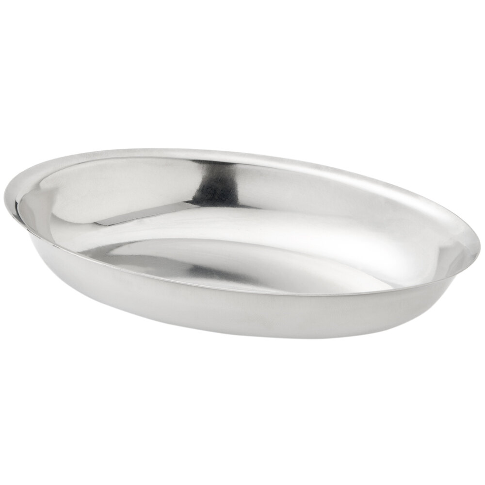 American Metalcraft D406 4 oz. Stainless Steel Oval Sauce Cup - 12/Case