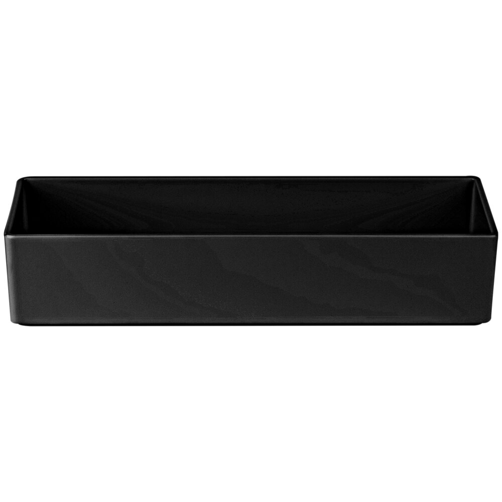Cal-Mil 1396-13M Cater Choice Black Melamine Box - 5" x 15" x 3"