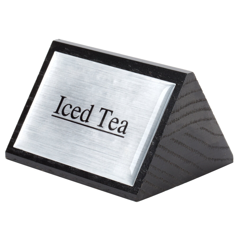 American Metalcraft SIGNIT2 Black Wood "Iced Tea" Sign