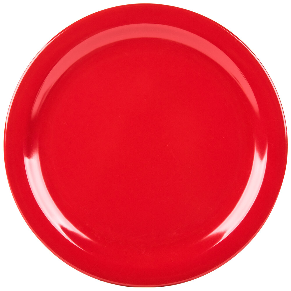 Carlisle 4350005 Dallas Ware 10 1/4" Red Melamine Plate - 48/Case