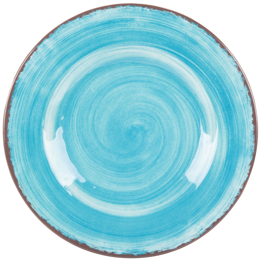 Carlisle 5400215 Mingle 9" Aqua Round Melamine Salad Plate - 12/Case