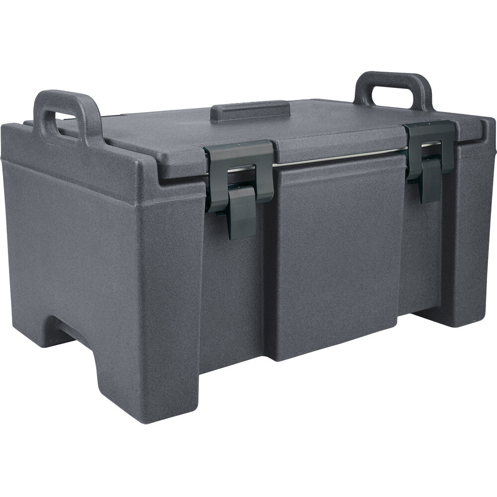 Cambro UPC100191 Camcarrier® Granite Gray Top Loading 8" Deep Insulated Food Pan Carrier