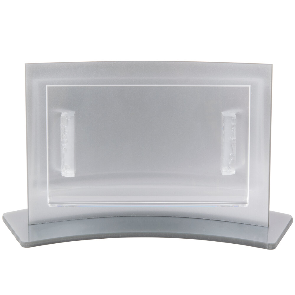 Cal-Mil 830 Forma Silver Acrylic Frame Displayette - 3" x 2 1/2"