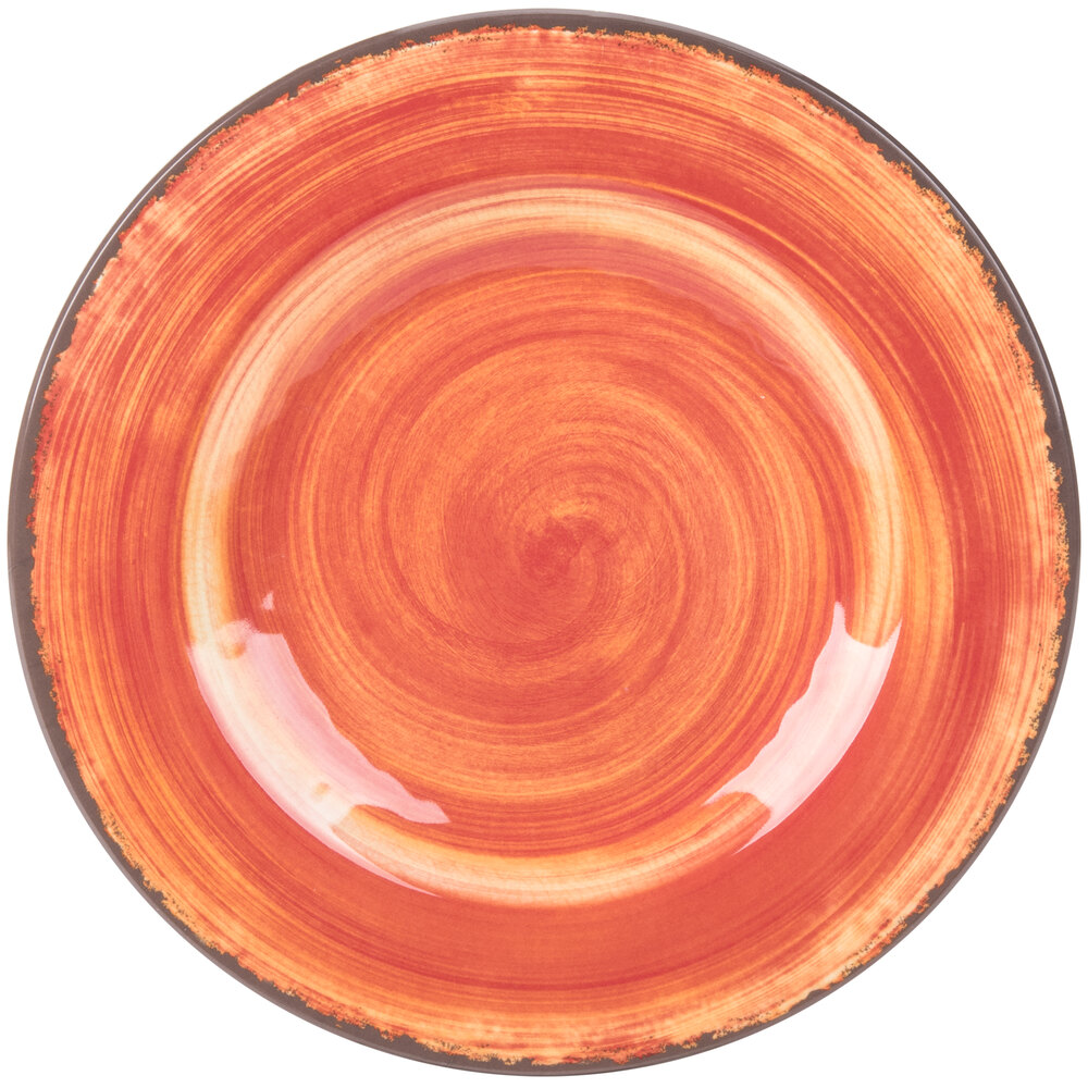Carlisle 5400252 Mingle 9" Fireball Round Melamine Salad Plate - 12/Case