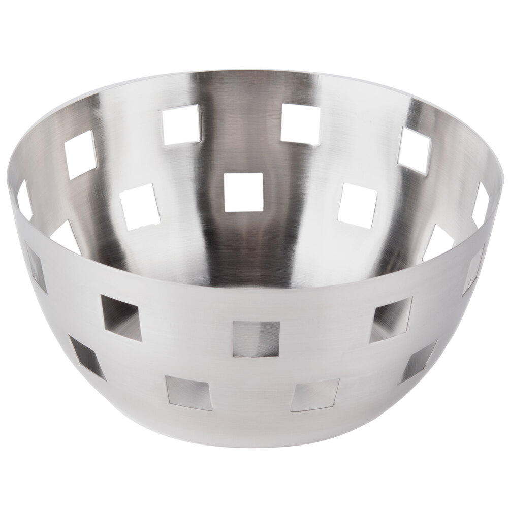 American Metalcraft SB1 8" Round Stainless Steel Checkered Serving Bowl