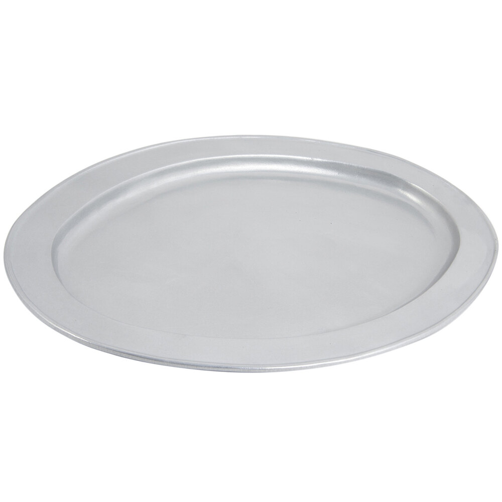 Bon Chef 2044 17" x 13" Pewter-Glo Cast Aluminum Oval Platter