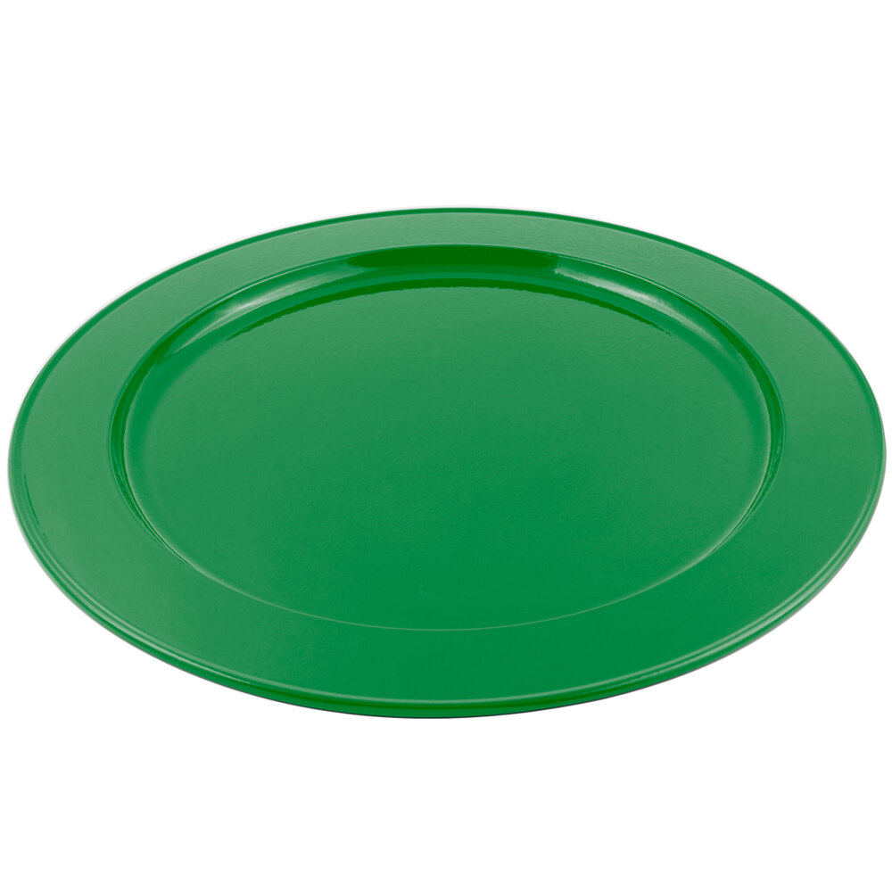 Bon Chef 2048 16" Calypso Green Sandstone Finish Cast Aluminum Round Platter