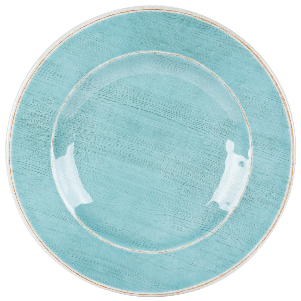 Carlisle 6400215 Grove 9" Aqua Round Melamine Salad Plate - 12/Case