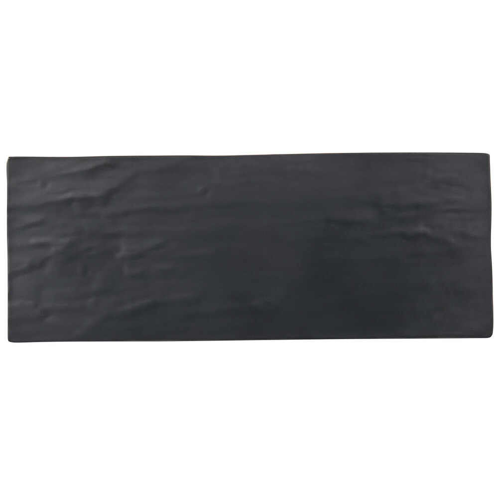 GET SB-1350-BK Madison Avenue / Granville 12 3/4" x 5" Faux Slate Melamine Display Board